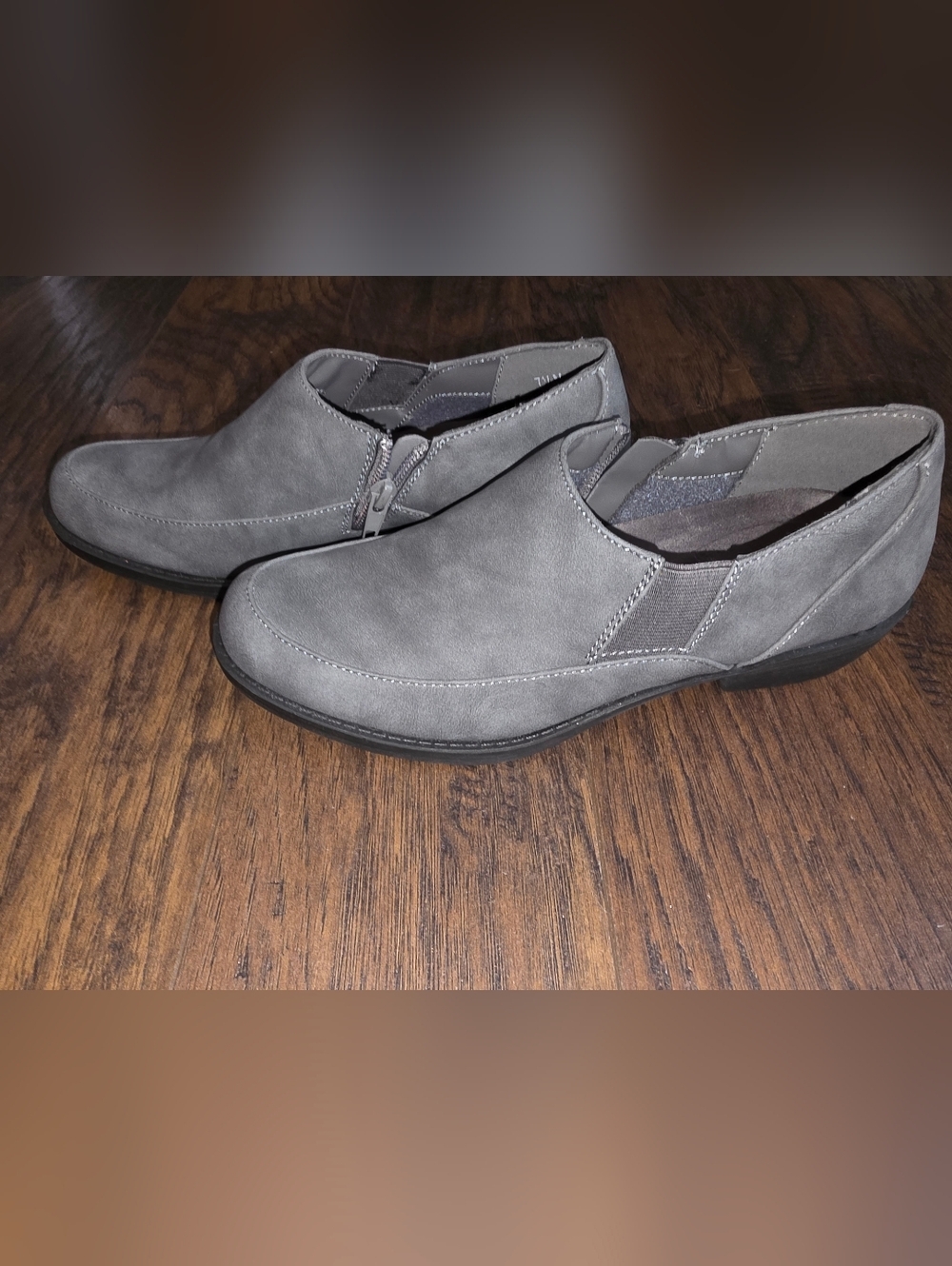 easy street Gray Slip-On Women's Loafers